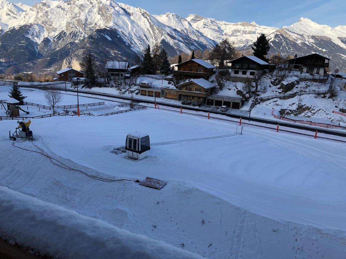 Appartement Haute Nendaz met fantastisch uitzicht Buitenkant foto